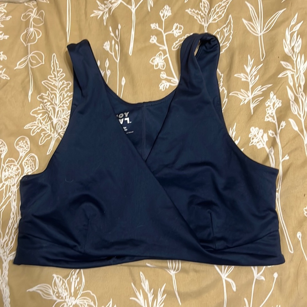 Navy blue sports bra